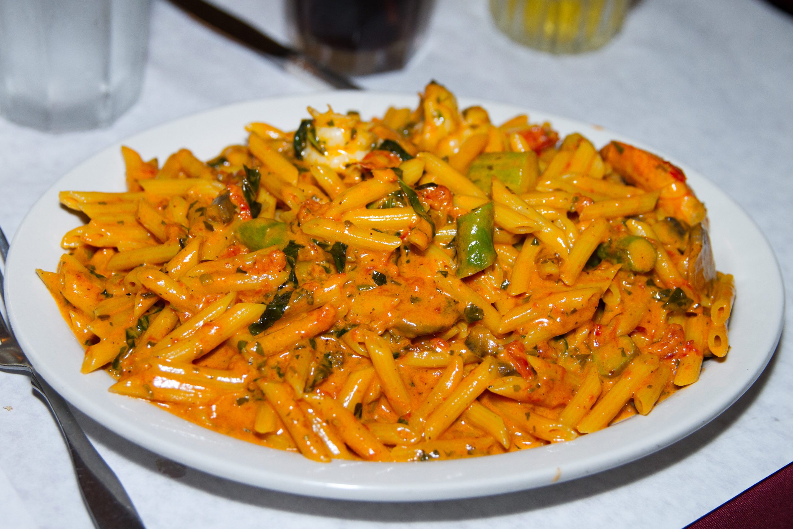 La Scarola signature dishes Penne Alla Vodka
Grilled Calamari
Chicken Vesuvio